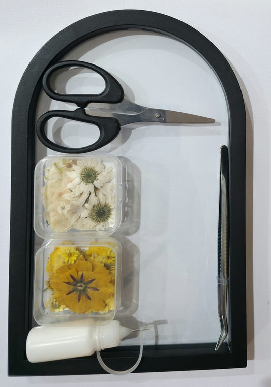 🌸 Pressed Flower DIY Box Yellow & White