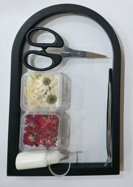 🌸 Pressed Flower DIY Box Red & White